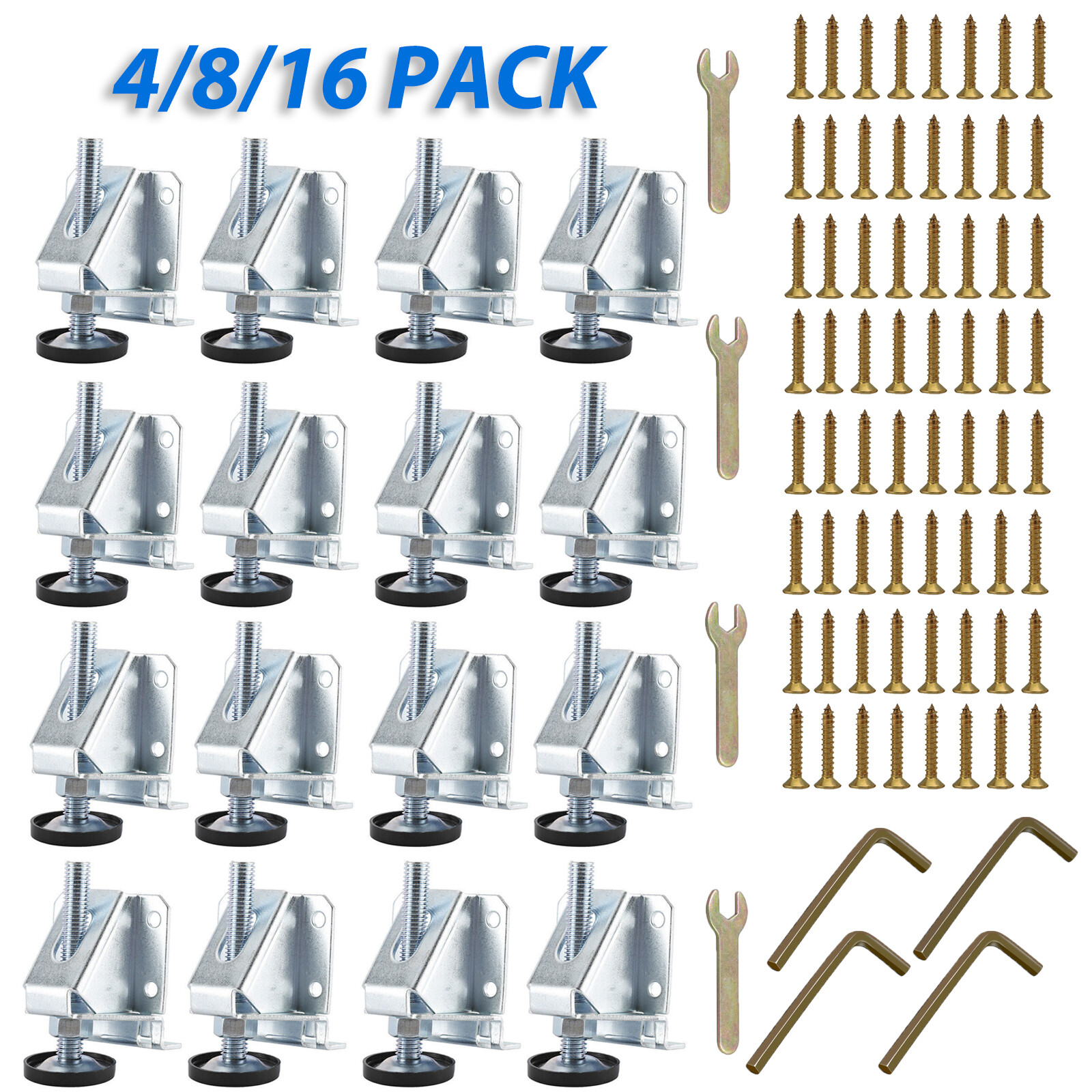 Leg Leveler, 4/8/16 Pack Leveling Feet, Heavy Duty Adjustable Furniture Leveler gallery
