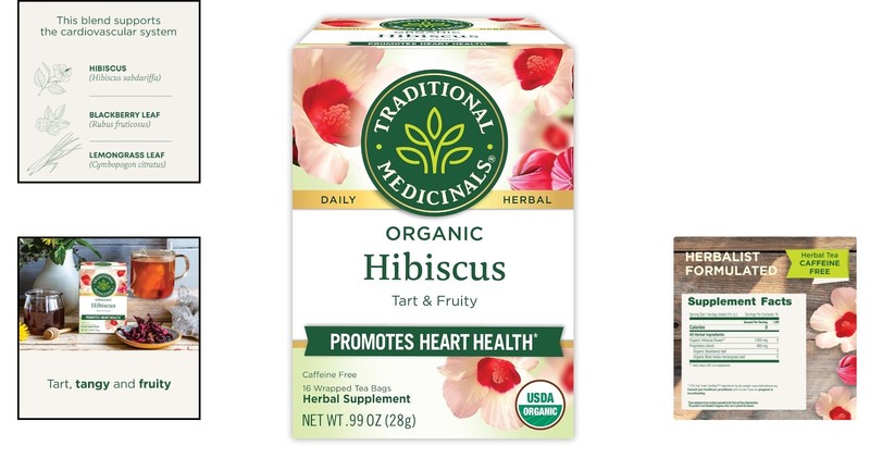 Mindfully-Made Organic Hibiscus Tea – 16 Count – Supports Heart Health Naturally gallery