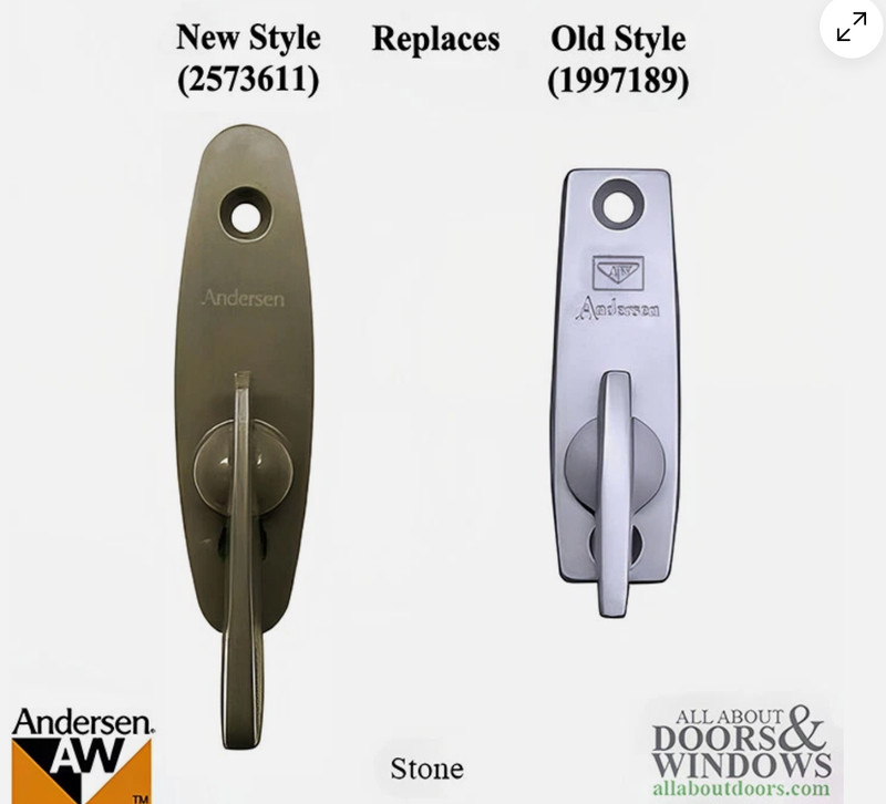 Andersen Tribeca Style - Gliding Door Thumb Latch - Stone Color FREE SHIPPING gallery