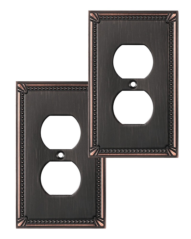 DEWENWILS Wall Plate Switch Plate Outlet Cover, Aged Bronze Light Switch 2 PK