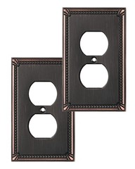 DEWENWILS Wall Plate Switch Plate Outlet Cover, Aged Bronze Light Switch 2 PK
