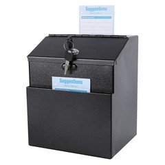 Suggestion Box with Lock Wall Mountable Metal Donation/Ballot/Voting/Collecti…
