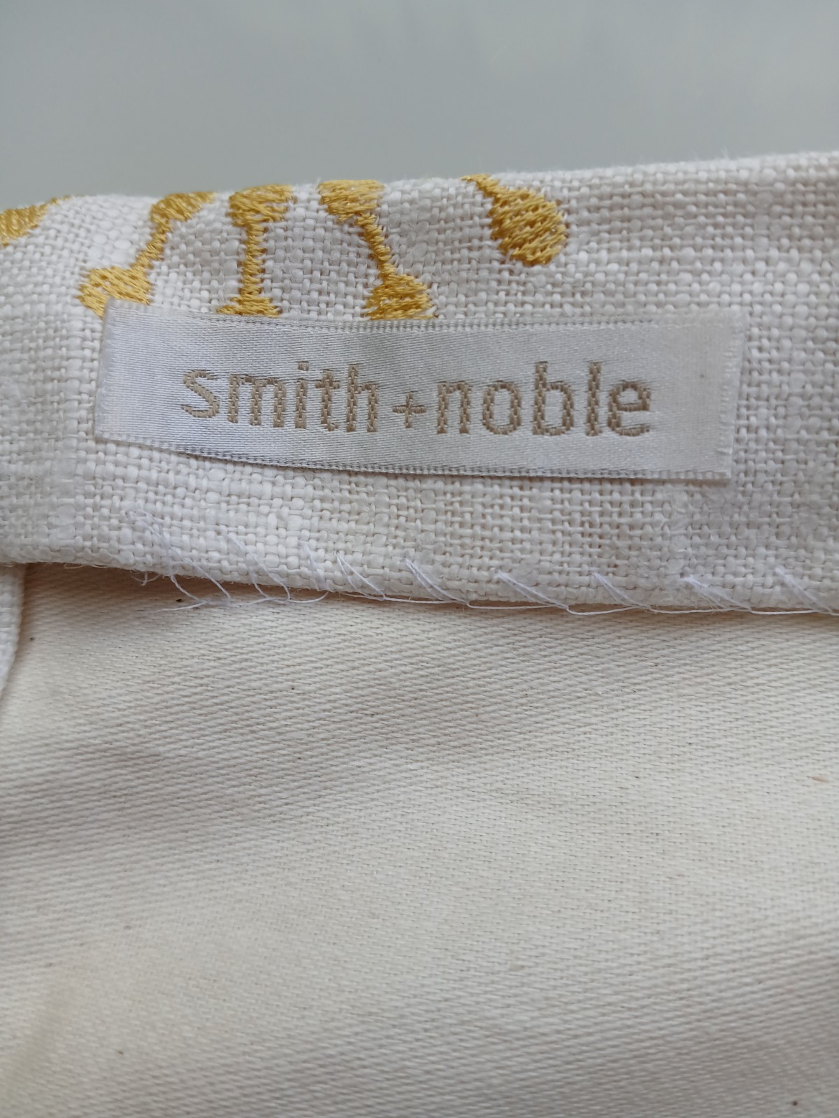 CUSTOM SMITH & NOBLE DRAPES~OFF WHITE W/ EMBROIDERED Gold Sunburst ~81”LONG gallery