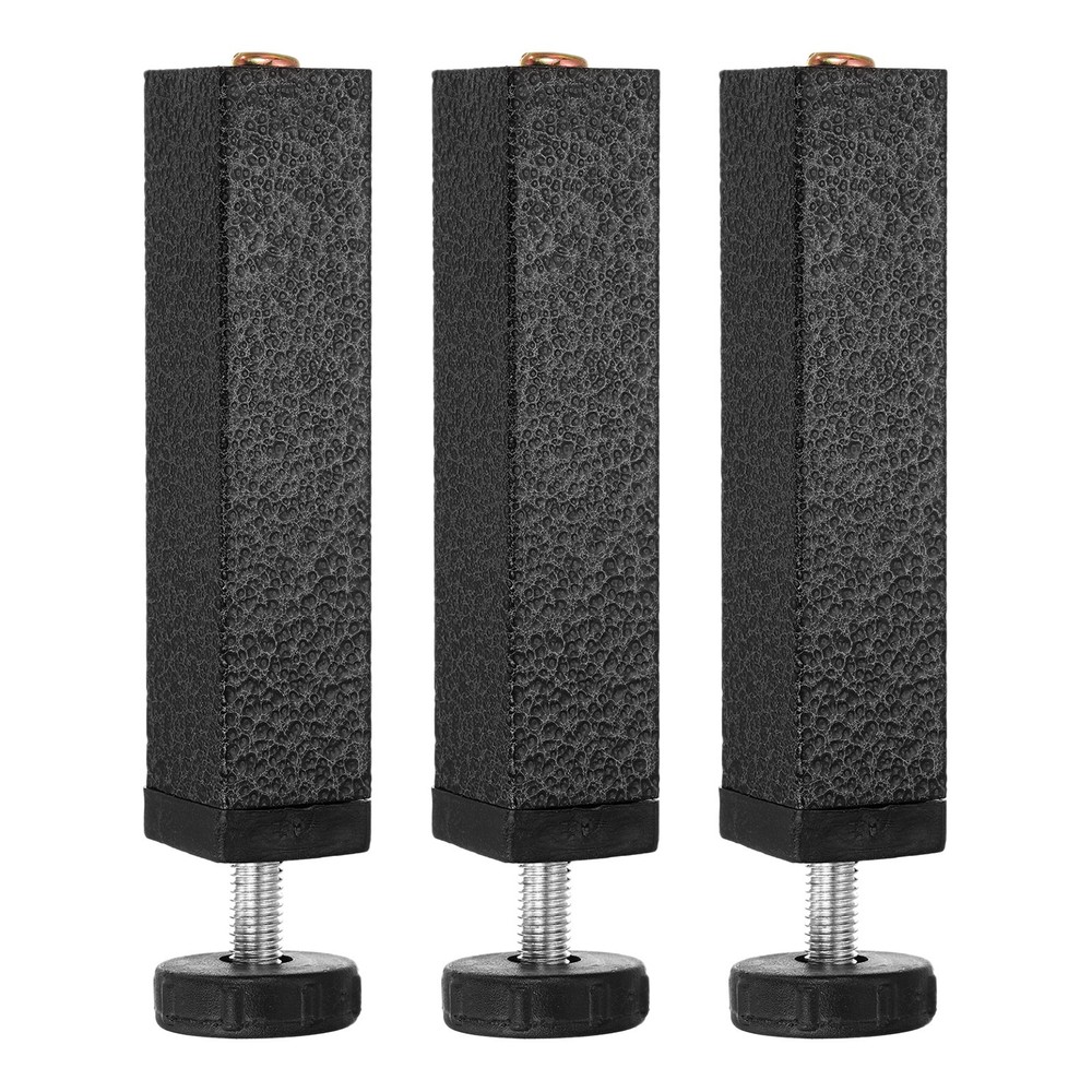 3Pcs Adjustable Height Center Support Leg 6" Bed Support Legs Silver