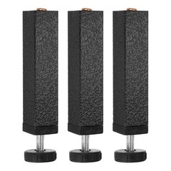 3Pcs Adjustable Height Center Support Leg 6″ Bed Support Legs Silver