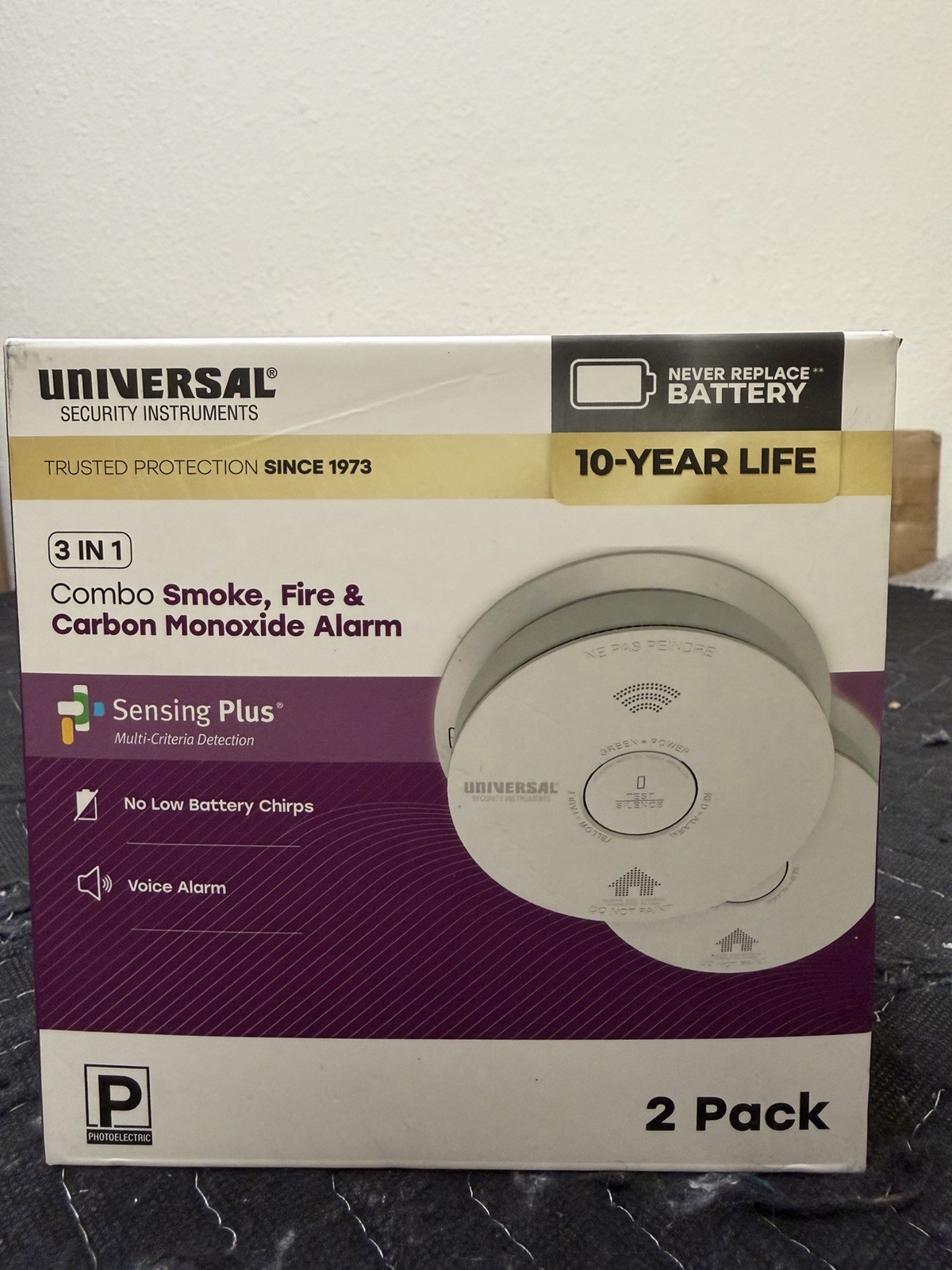 USI 2-Pack 10-Year Battery Combination Smoke and Carbon Monoxide Detector. New gallery