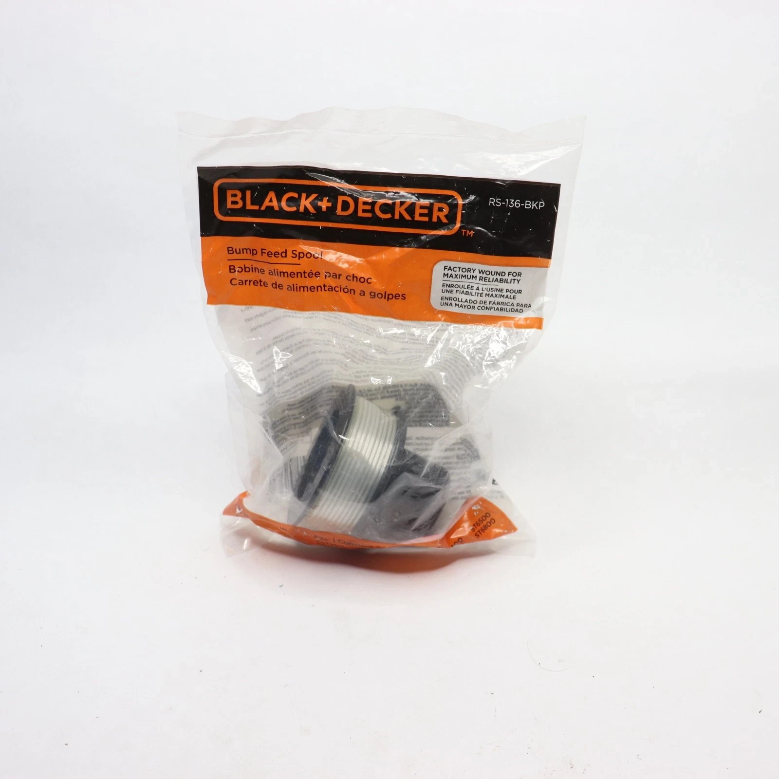 Black + Decker Trimmer Replacement Bump Feed Spool RS-136-BK 20 ft/0.065 in-NIP gallery