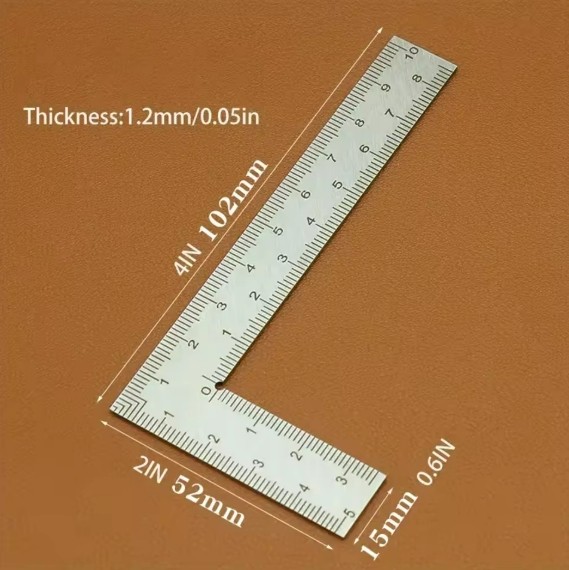 Right Angle Ruler Stainless Steel L Square Ruler Small Measuring Layout Tool gallery