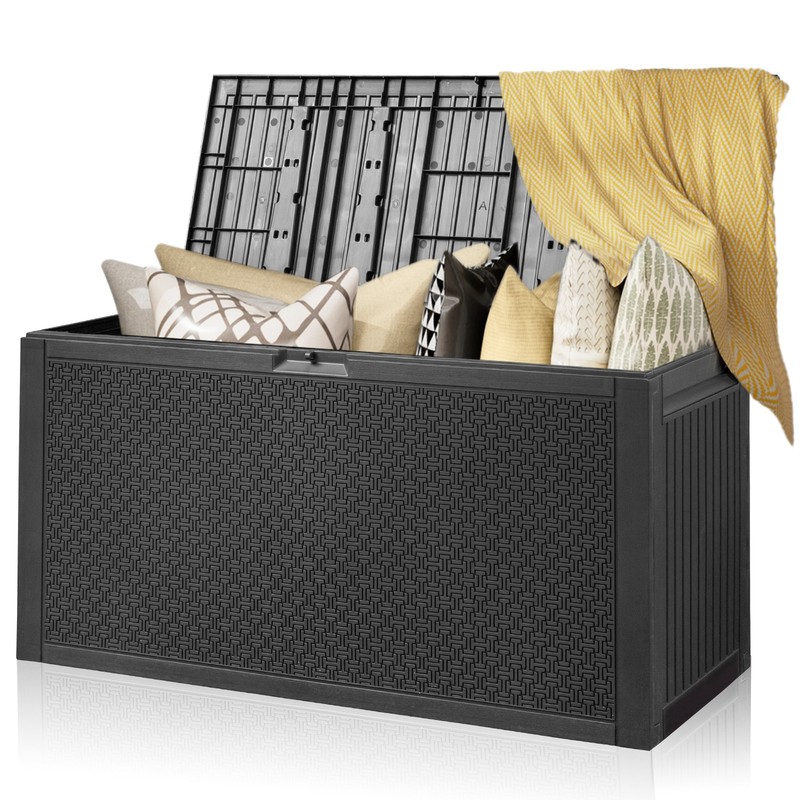 90 Gallon Plastic Deck Storage Container Box In/Outdoor Patio Garden Furniture gallery