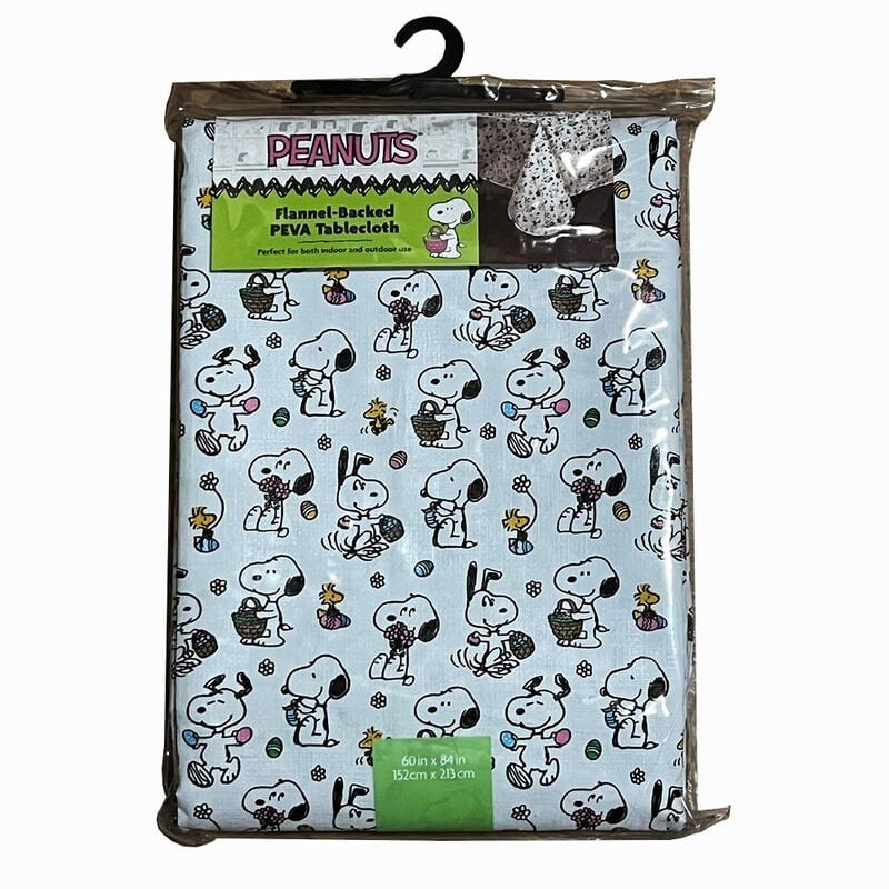 Peanuts SNOOPY EASTER Flannel Backed PEVA Tablecloth 60" x 84" NEW! Free Ship! gallery
