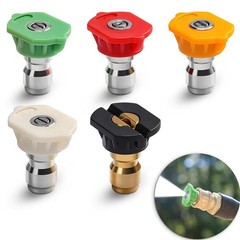 5-Piece Pressure Washer Nozzles-Multiple Spray Angles for Car & Outdoor Cleaning