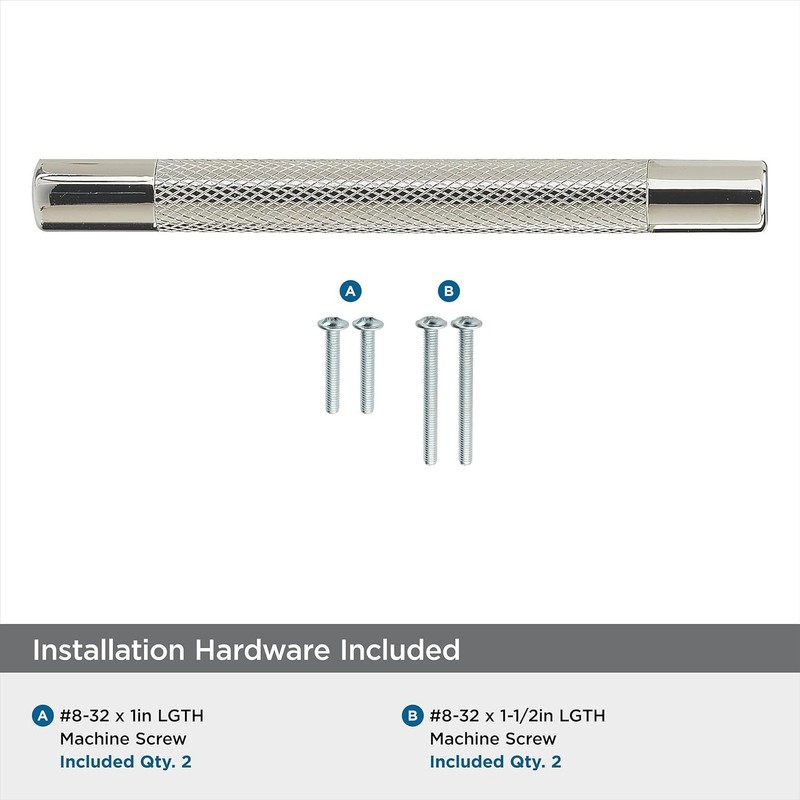 Amerock Bronx Collection Cabinet Pull Polished Nickel 5-1/16 in (128 mm) gallery