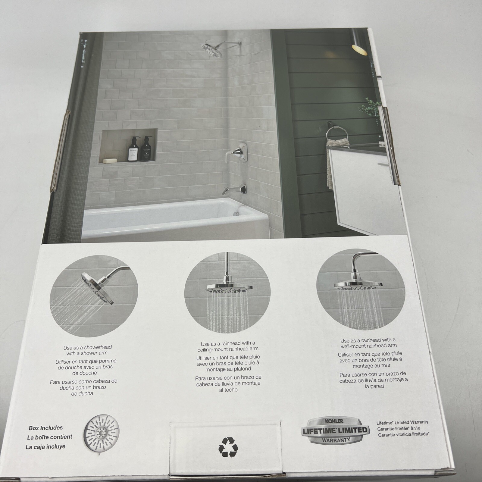 8" Showerhead Fixed Multifunction in Chrome Kohler Bellerose R24164-G-CP NEW gallery