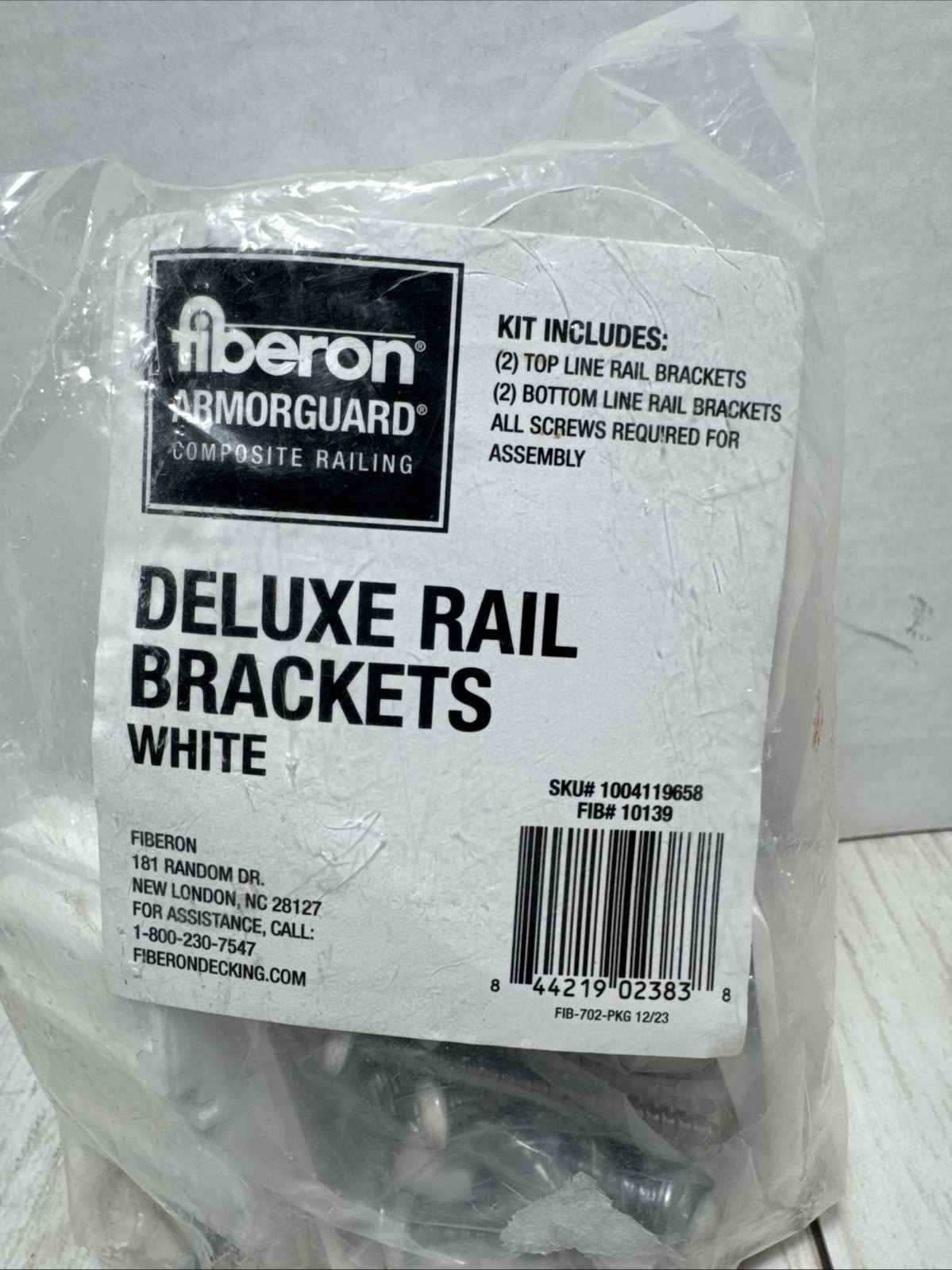Fiberon Armorguard Composite Deluxe White Plastic Railing Brackets Hardware Kit gallery