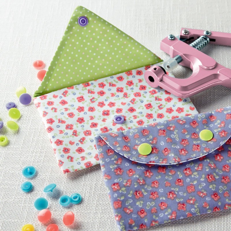 LBTEE Plastic Snap Fastener Kit with Plier Screwdriver Awl and Storage Pink gallery