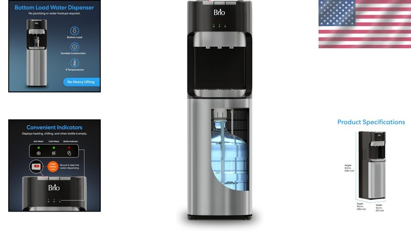 Ultimate Bottom Loading Water Dispenser with Safety Lock & Stylish Steel Finish gallery