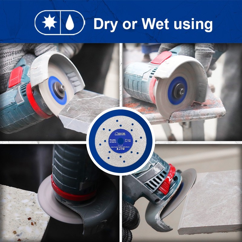 SHDIATOOL 3'' Diamond Cutting Grinding Disc Wheel for Porcelain Tile Saw Blade gallery