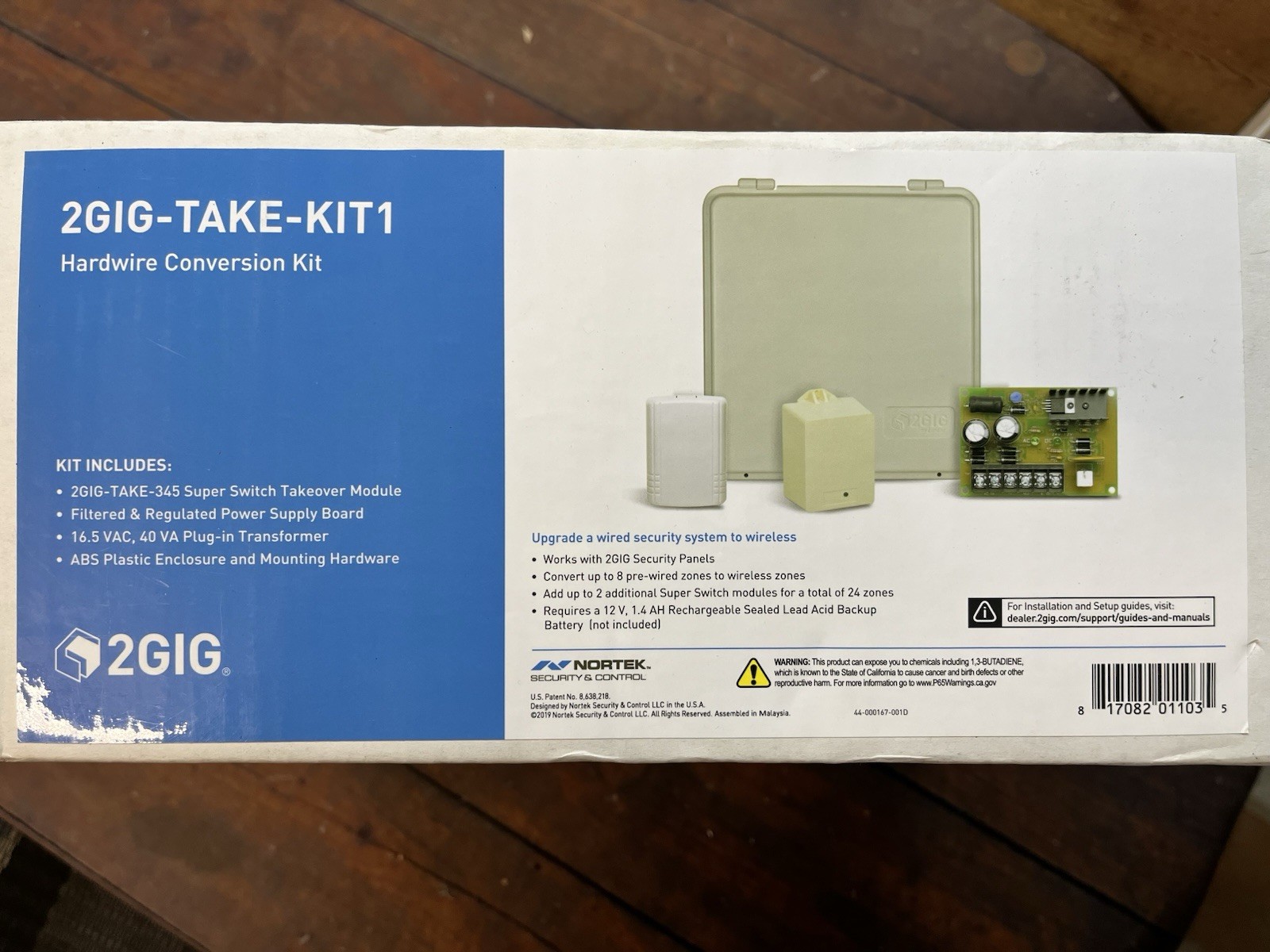 Linear 2GIG-TAKE-KIT1 Hardwire Conversion Kit 8 Pre Wired Zones New Factory Seal gallery