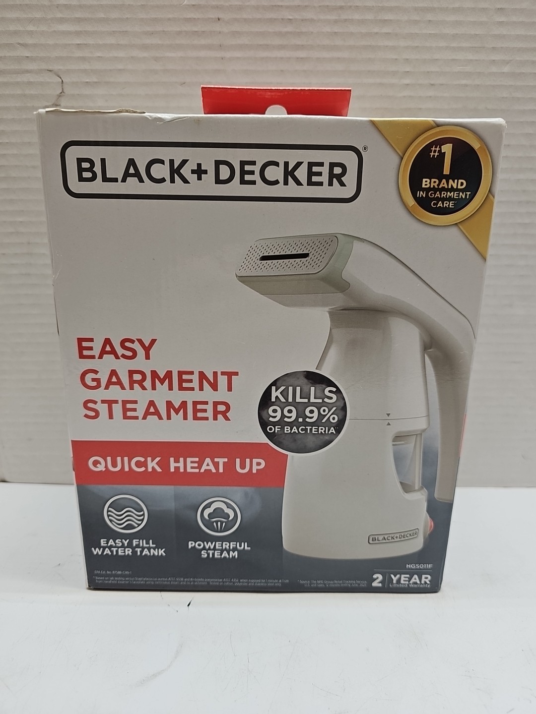 Black & Decker Easy Garment Steamer Quick Heat Up White BRAND NEW gallery