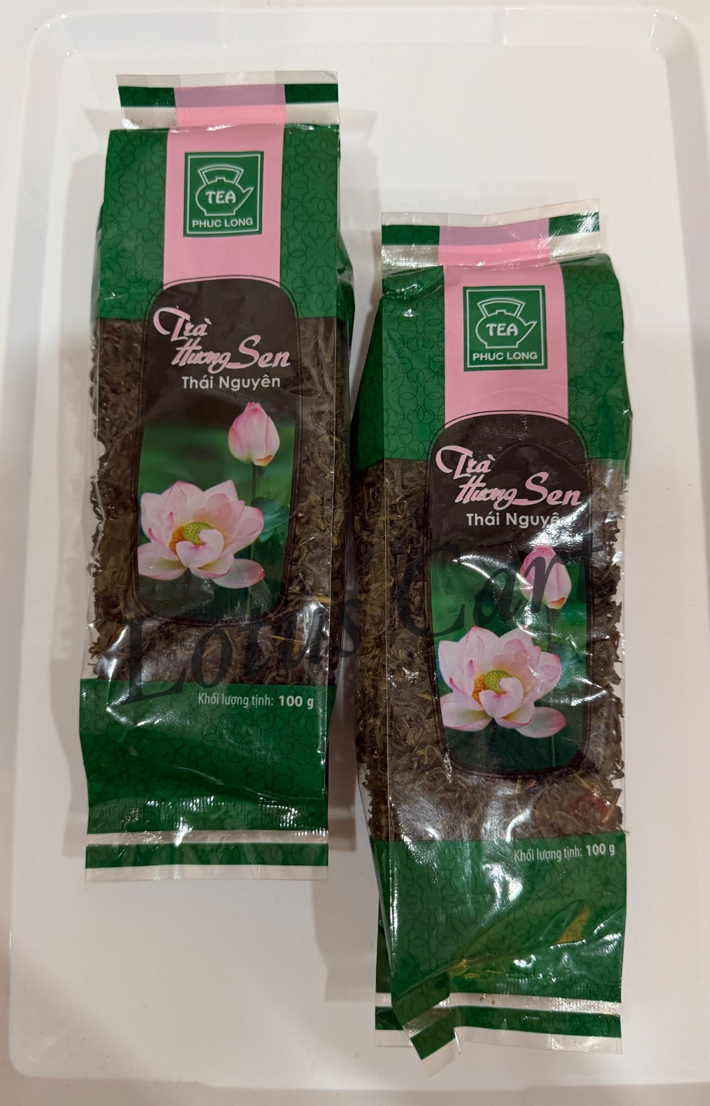 Vietnamese Lotus Green Tea, Tra Sen Thai Nguyen Phuc Long, 2 Bags (100g/Bag) gallery