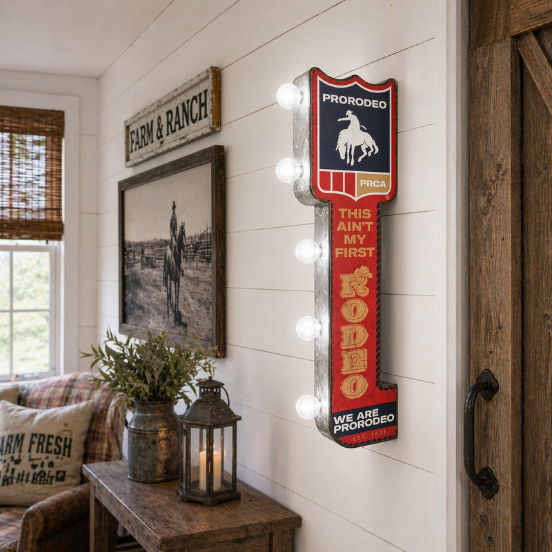 ProRodeo PRCA Double-Sided LED Marquee Sign This Ain’t My First Rodeo gallery