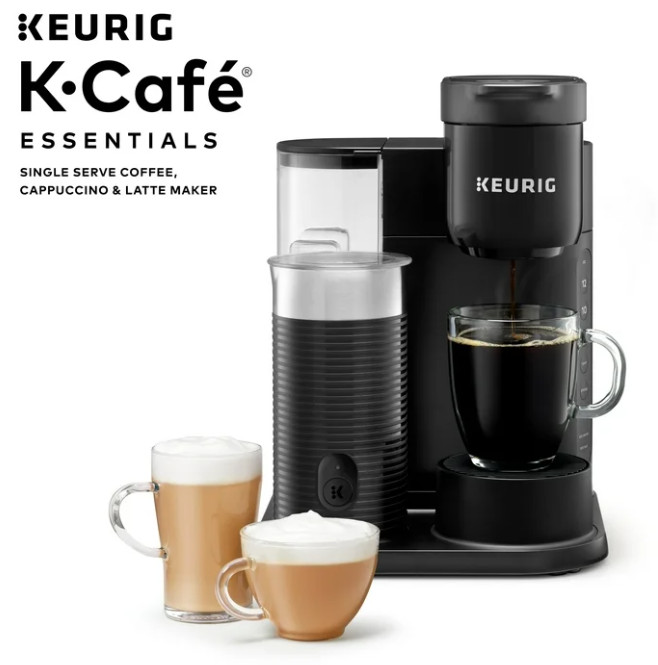 Keurig K-Café Essentials Single-Serve K-Cup Coffee Maker – Black | Milk Frother gallery