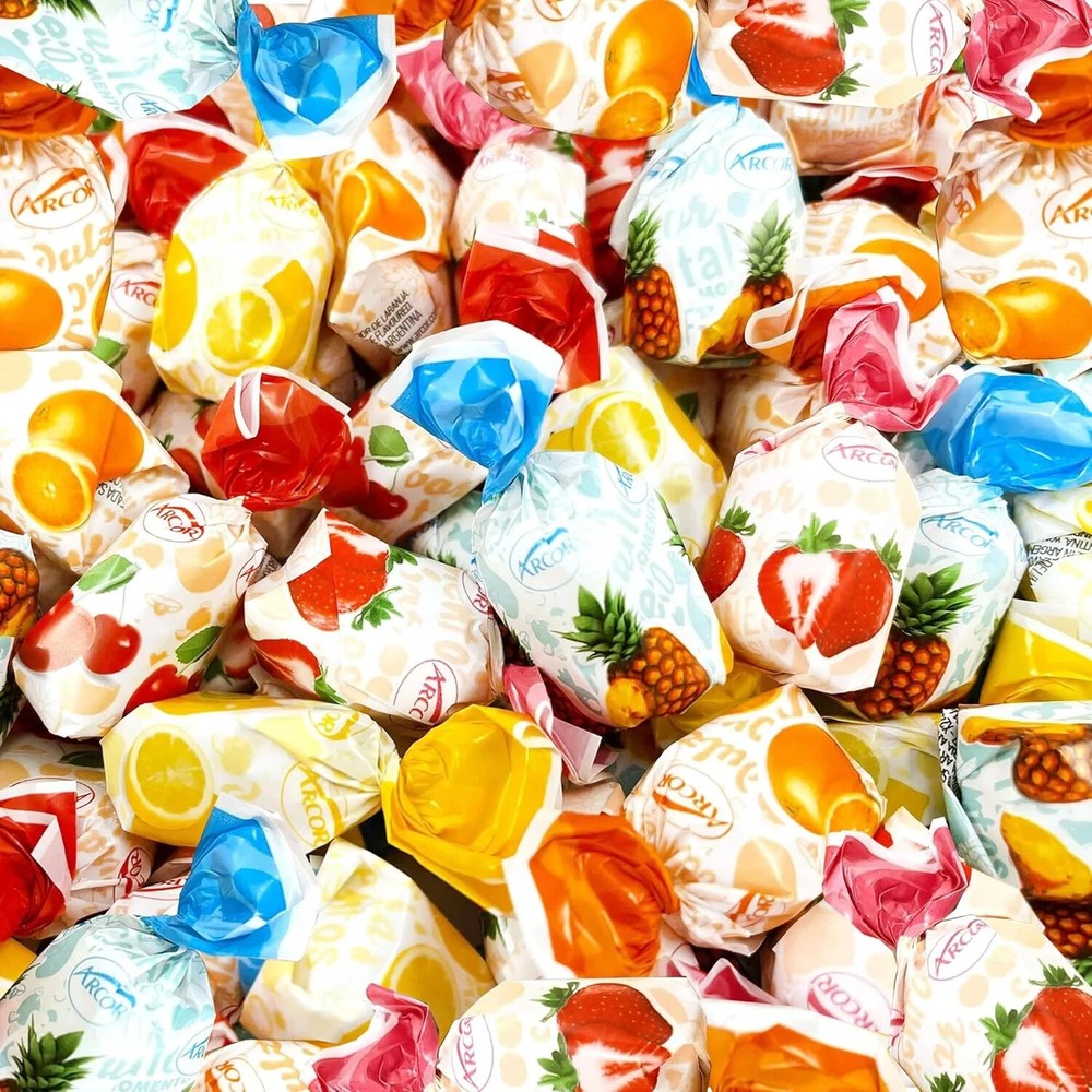 Arcor Fruit-Filled Hard Candy, Assorted Flavors, Bulk Pack 2 Pounds (About 13...