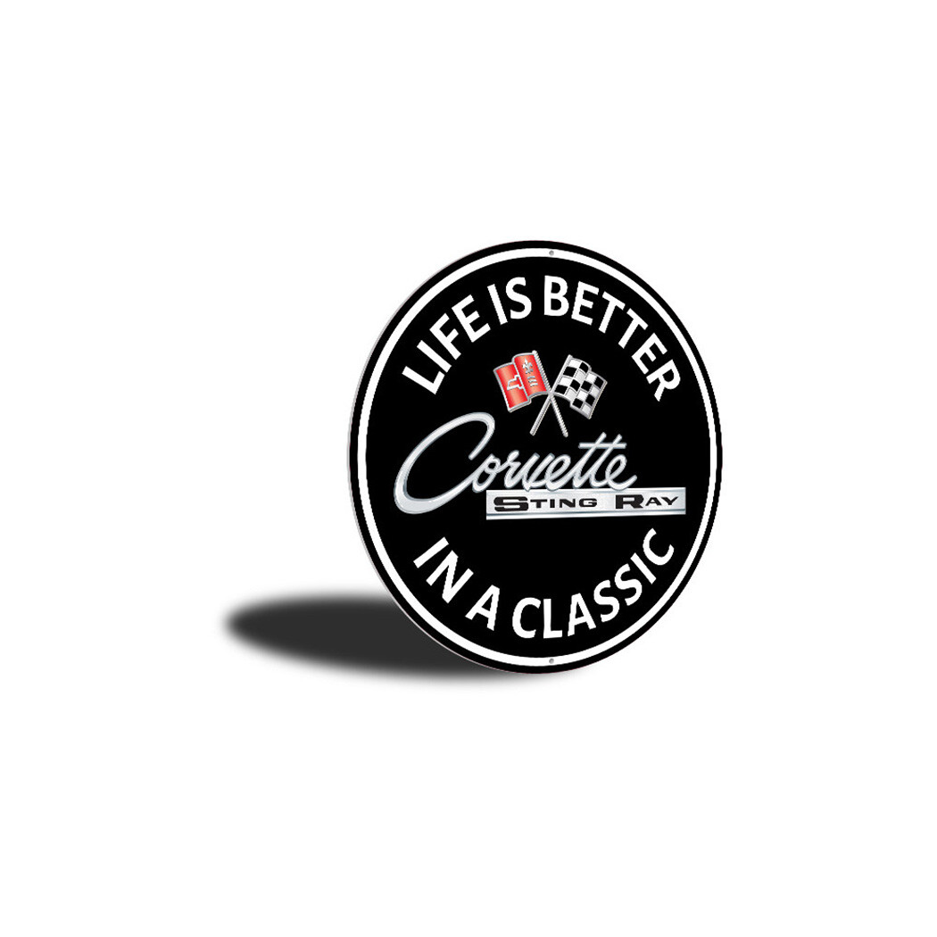 Corvette Sting Ray Classic Car Sign, Chevy Sign, Novelty Car Metal Sign gallery
