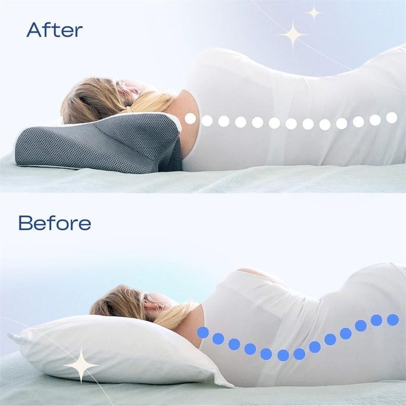 Pillow Cervical Memory Anti Snore Ergonomic Premium Neck Pain Relief Memory Foam gallery