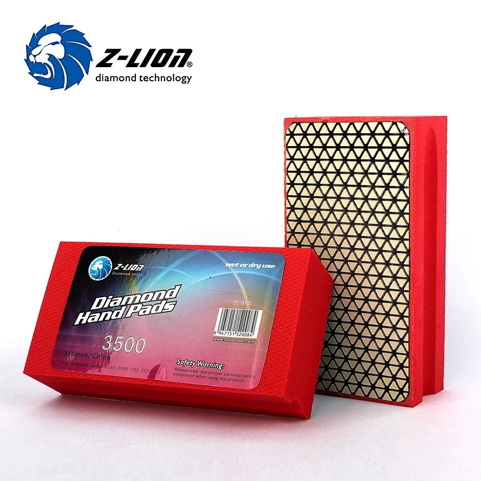 3pcs Diamond Hand Polishing Pads For Surface Grinding Cleaning Polish Block gallery