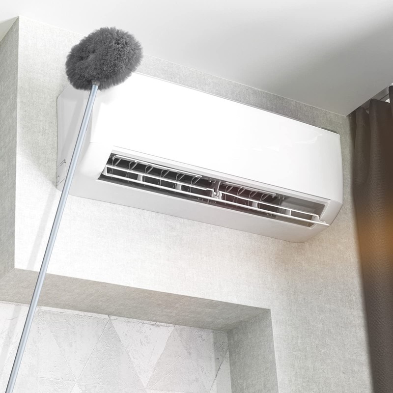 Hoolerry Ceiling Fan Cleaner Duster Microfiber Extendable Pole 13-49.7in Gray gallery