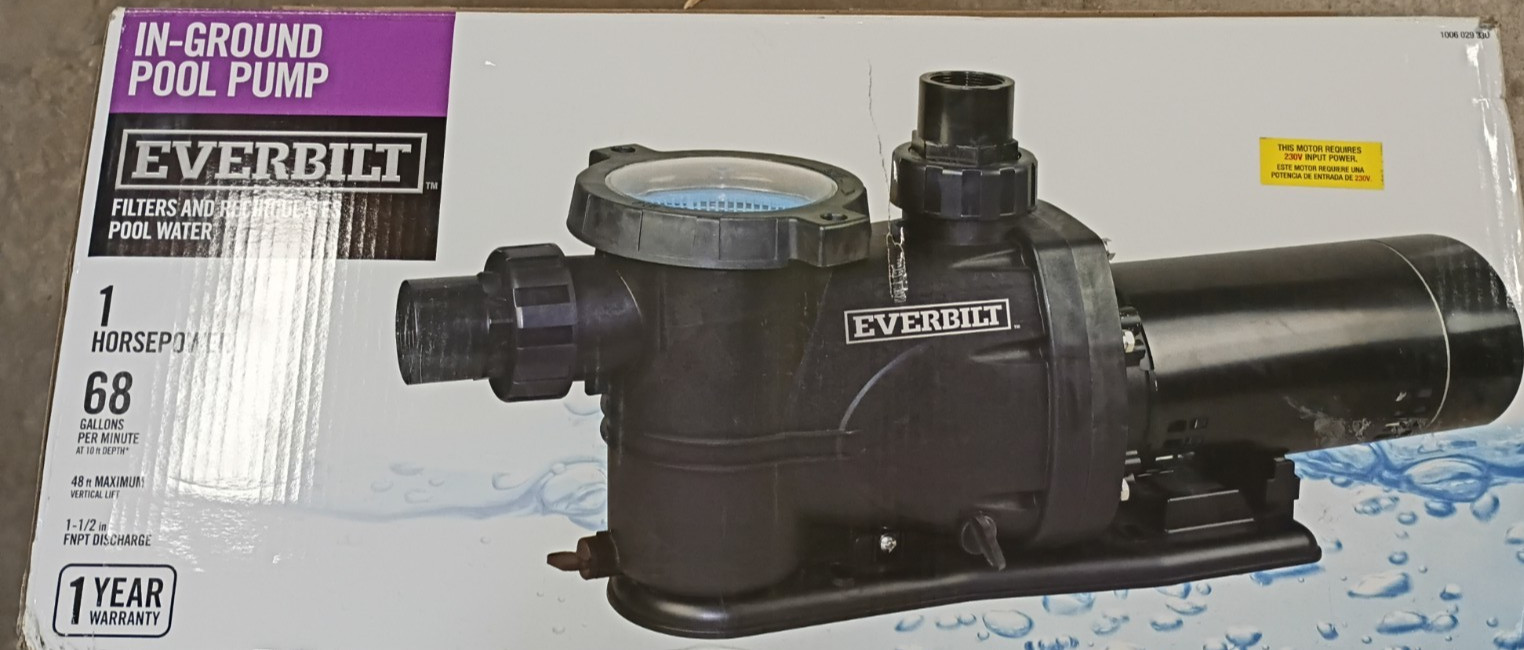 Everbilt 1 HP Pool Pump InGround 2 Speed 230V (Model SPP10002-2SP) Open Box gallery