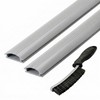 2-Pack Gray Vinyl Threshold Insert - 36 Inch Flexible Door Bottom Seal, Weath... gallery