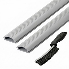 2-Pack Gray Vinyl Threshold Insert – 36 Inch Flexible Door Bottom Seal, Weath…