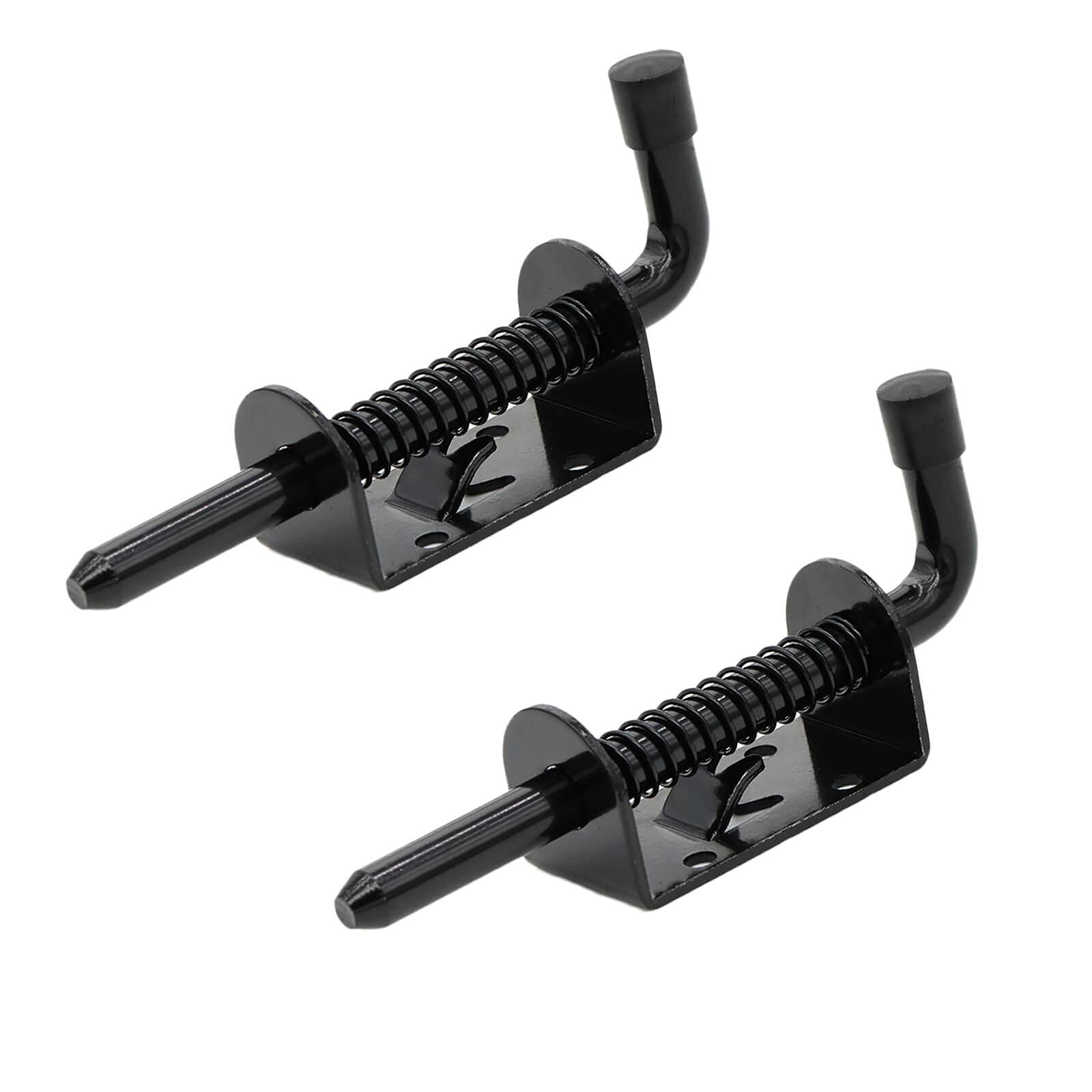 5 Inch Spring Loaded Latch Bolt, Heavy Duty 3/8 inch x 5 inches, Black gallery