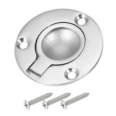 2″ Round Flush Pull Ring Handles Recessed Door Pull with Screw Silver