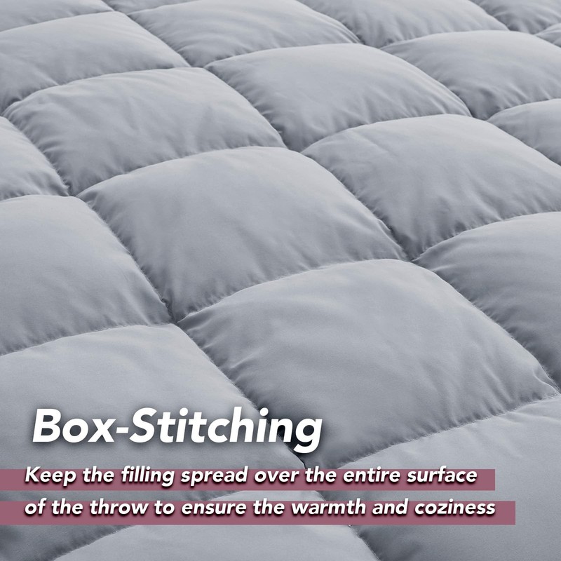 Lightweight Down Throw Blanket Feather Down Throw for Couch Sofa Soft Packabl... gallery