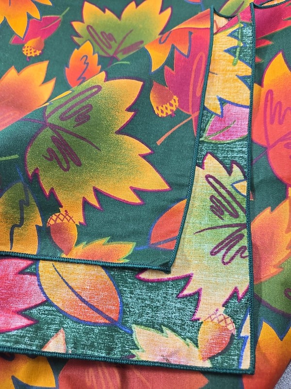 60"x103" Rectangular Tablecloth Leaf Acorn Design Heavyweight fabric gallery