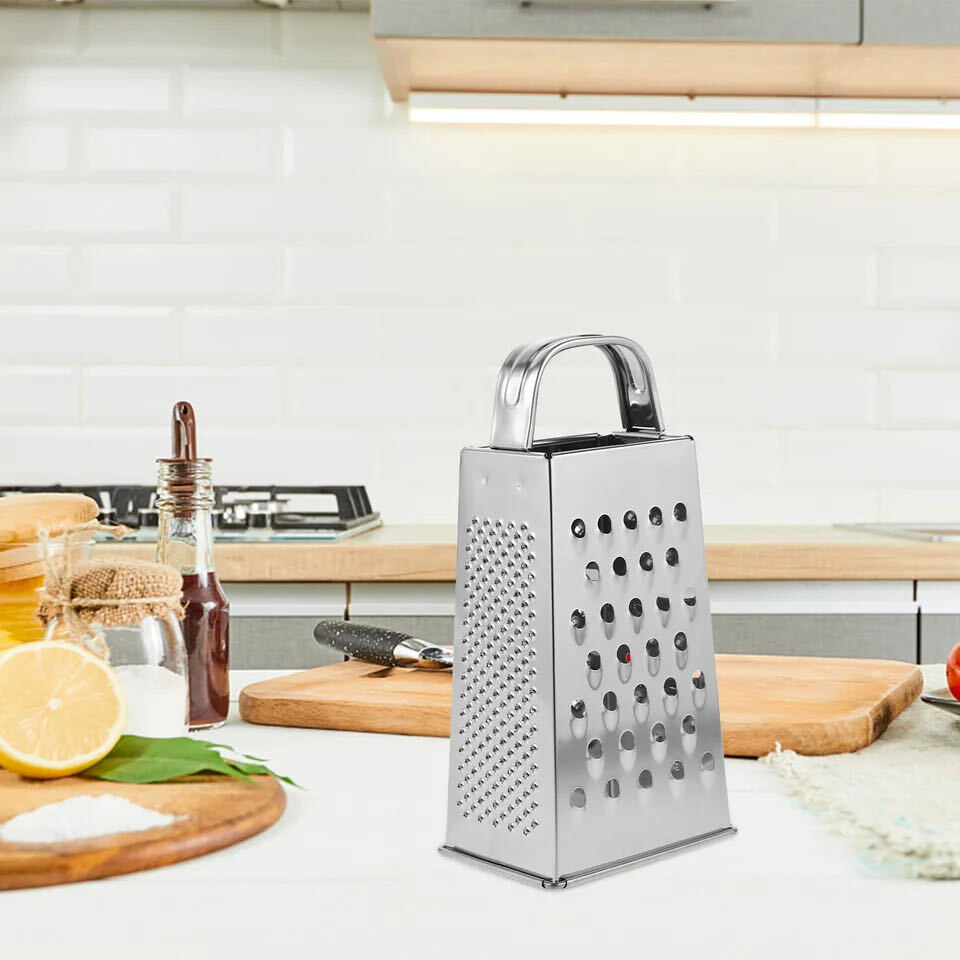 Kitchen Stainless Steel 4-Sided Box Food Grater Vegetable Cheese Slicer Shredder gallery