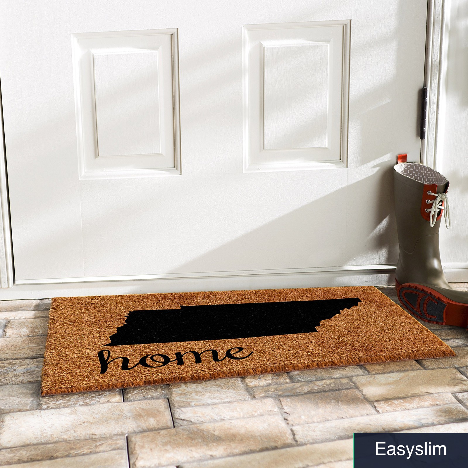Coir Doormat 18x30 Tennessee State Design Natural Black Vinyl Back gallery