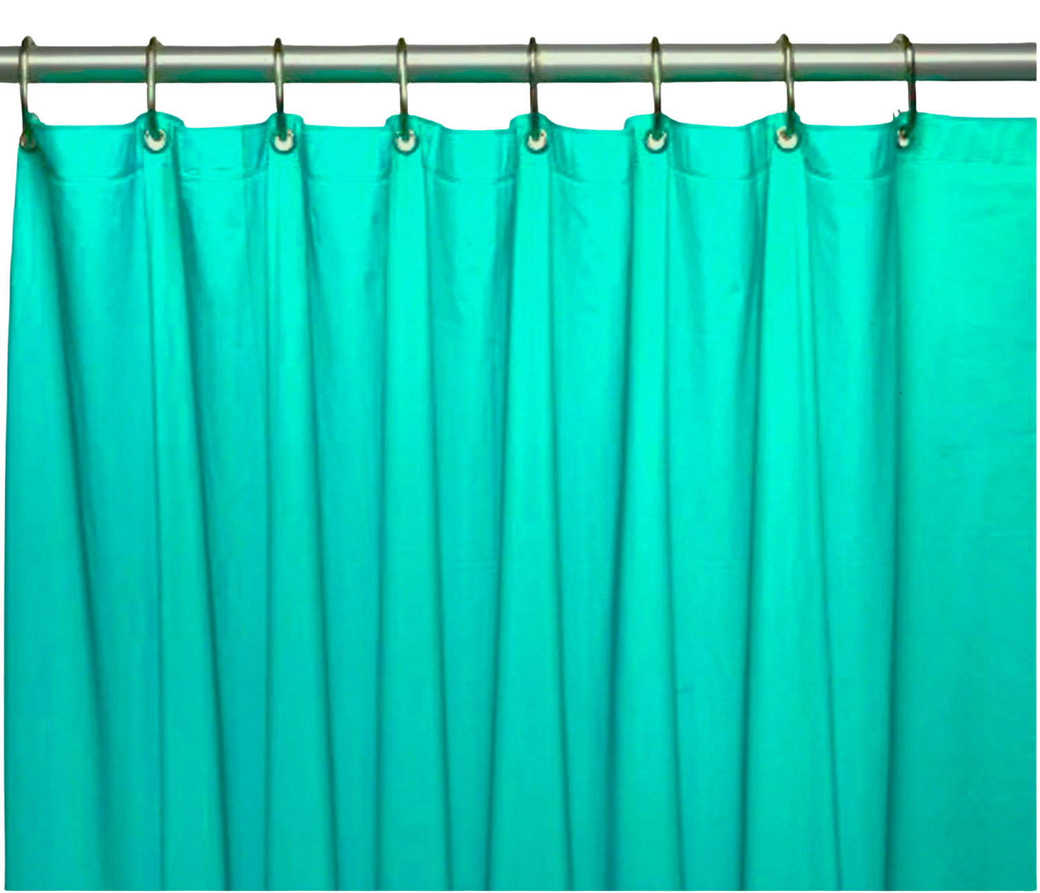 EVA Shower Curtain Liner Water-Resistant Metal Grommets 72" x 72" Turquoise gallery