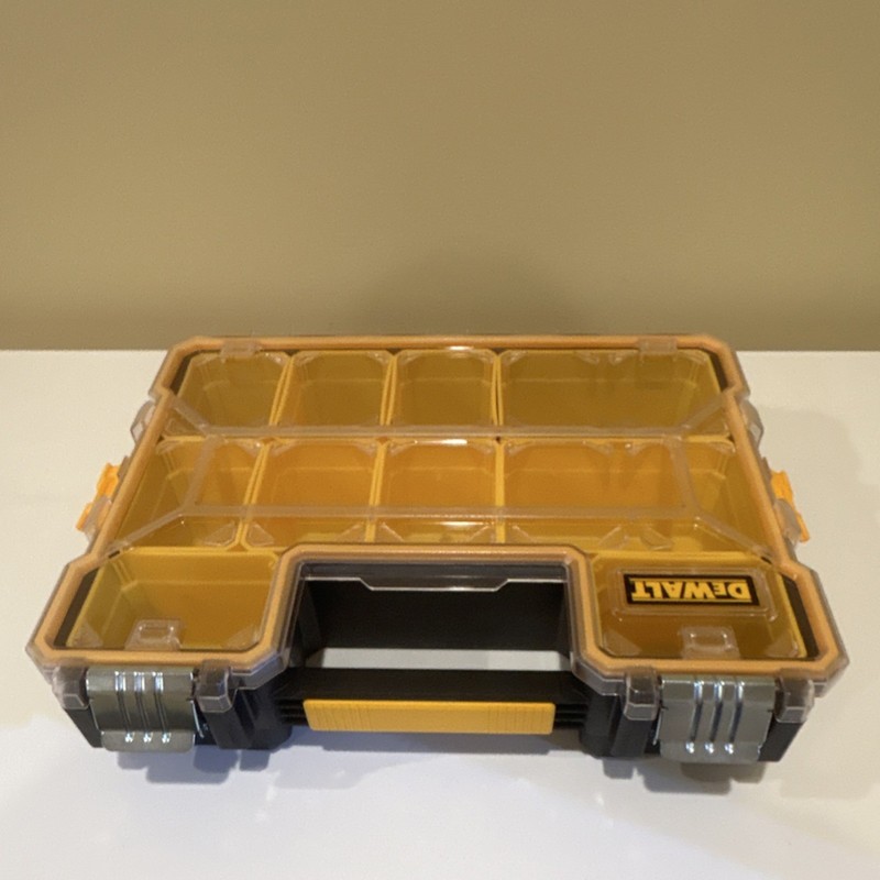 DEWALT Plastic Tool Organizer Compartment Box Clear Lid Removable Dividers gallery