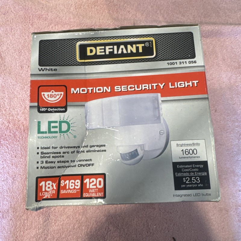 Defiant LED Motion Sensor Hardwired Outdoor Wall Security Light, White 1600lm gallery