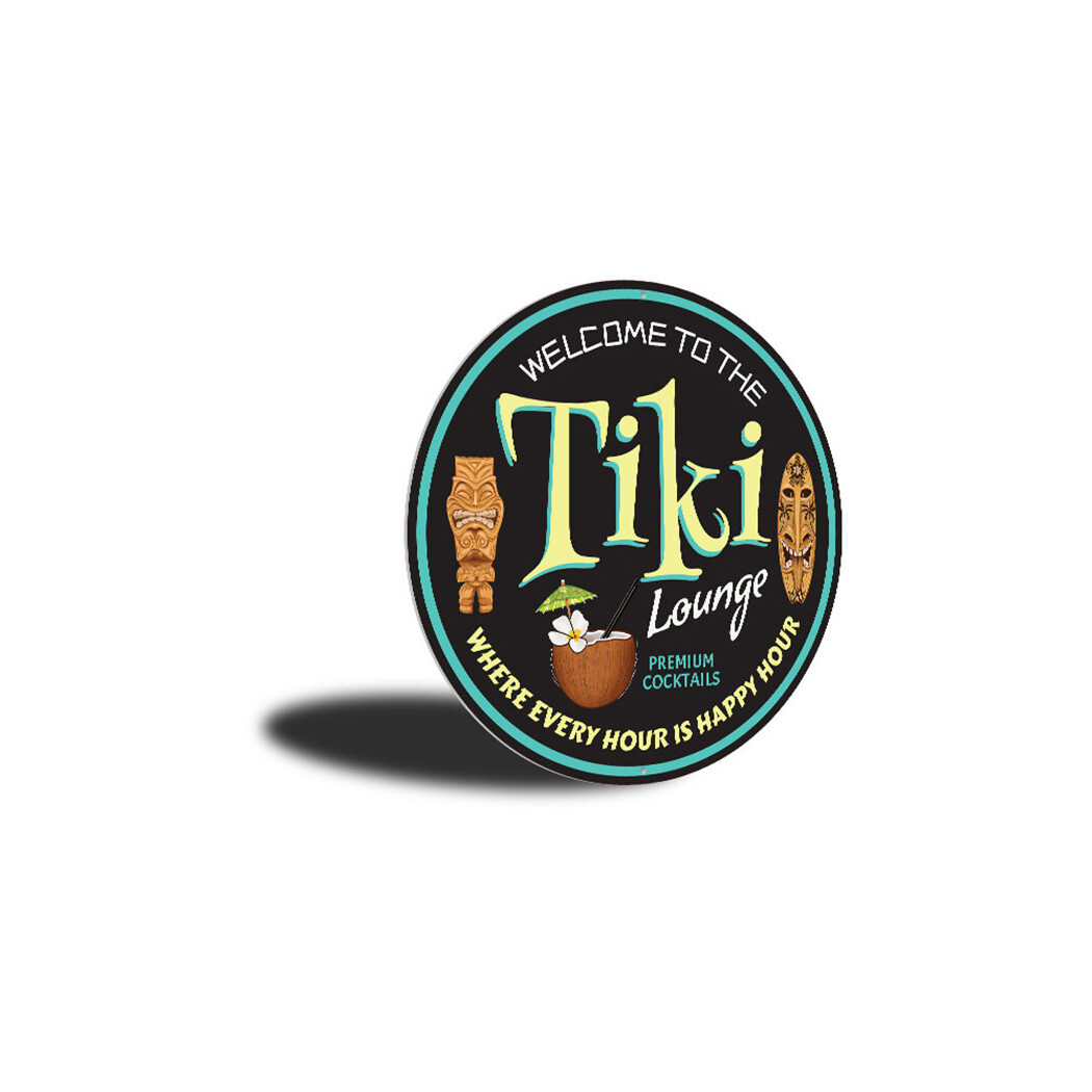 Retro Tiki Lounge Metal Sign gallery