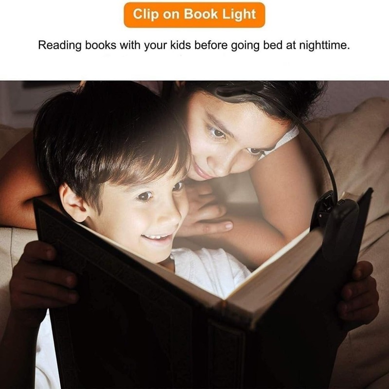 USB Rechargeable Small LED Reading Book Light W/ Flexible Clip Desk Table Lamp gallery