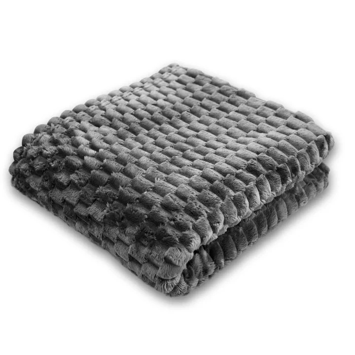 Dark Gray Blanket Soft Plush Solid Color Blanket Cozy Warm Gray Blanket 50x60in gallery