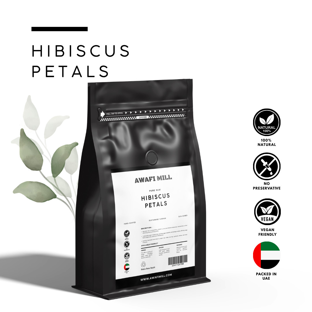 AWAFI MILL Hibiscus Flower Tea (Hibiscus sabdariffa) – Dried Roselle Petals gallery