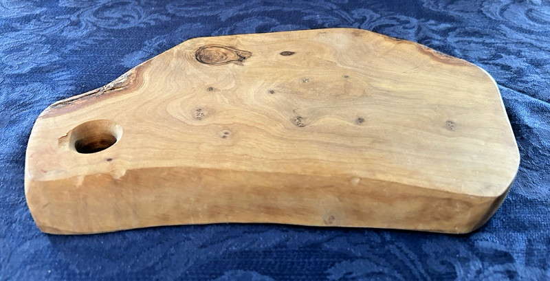 Live Edge Small Cutting Serving Board Free Form Olive Wood? 10.25"x6.5" gallery