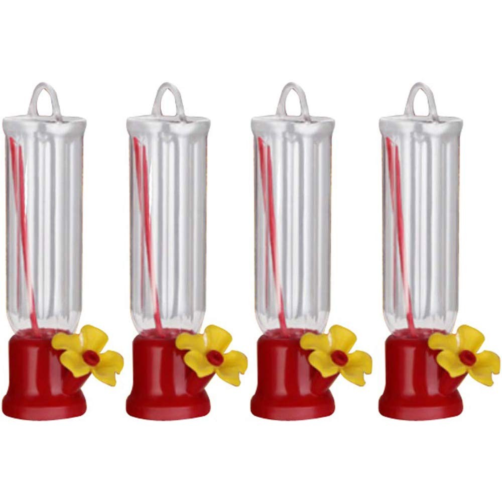 Mini Hummingbird Feeder 4 Pack 2.3Oz Small Nectar Plastic Red Cute Hummingbird F gallery