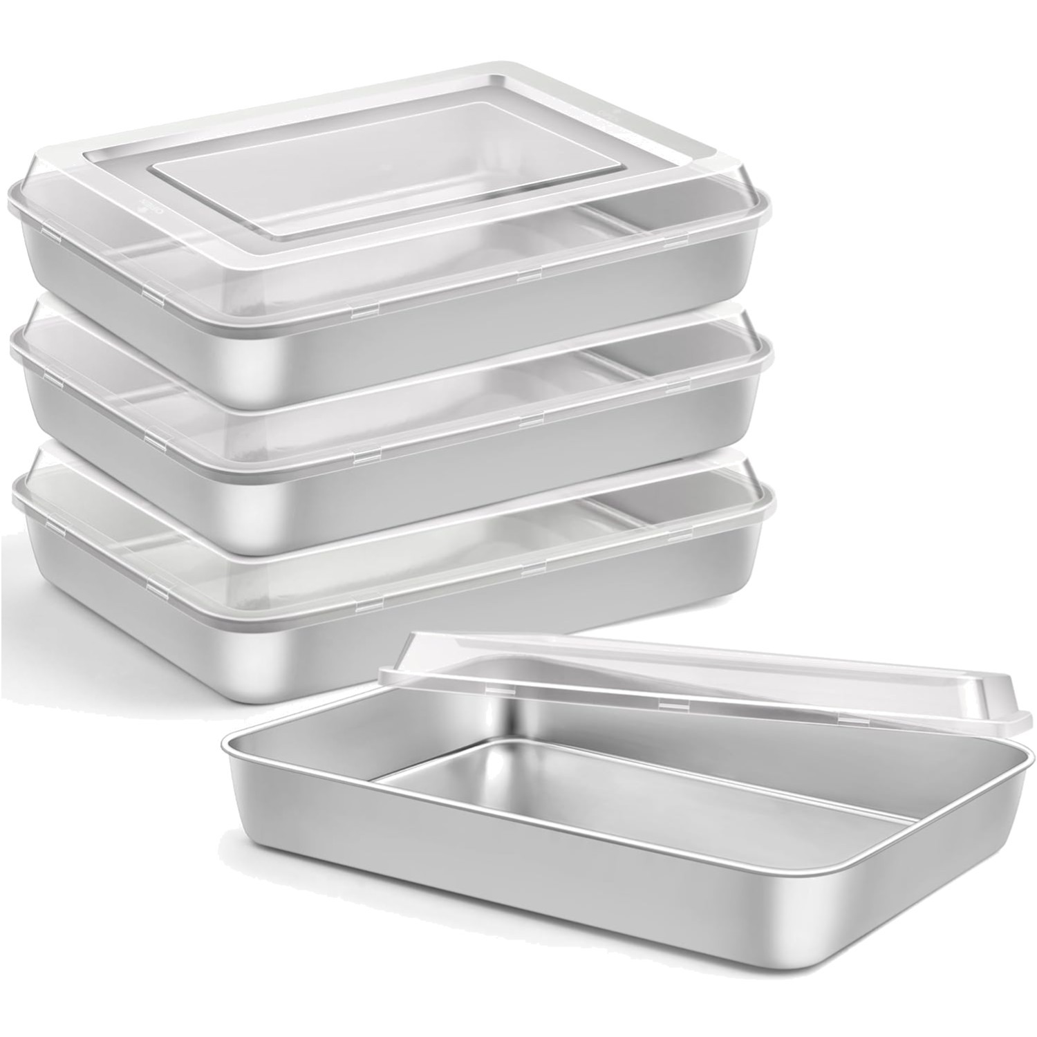 9¾ x 12½ x 2 Inch Baking Pans Set, Stainless Steel Retangle Sheet Cake Lasagn... gallery